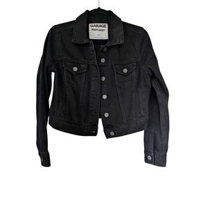 Garage Black Cropped Jean Jacket for Women - S